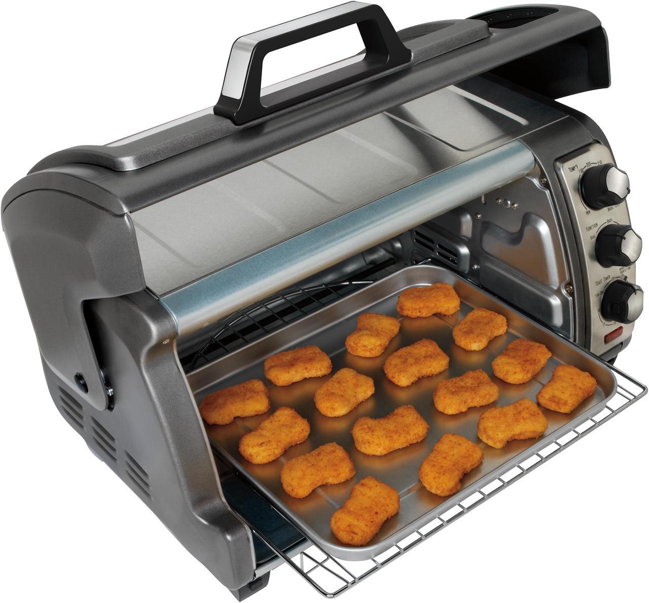 Alt view image 6 of 9 - Hamilton Beach 31126 Easy-Reach 6 Slice Toaster Oven Broiler with Convection