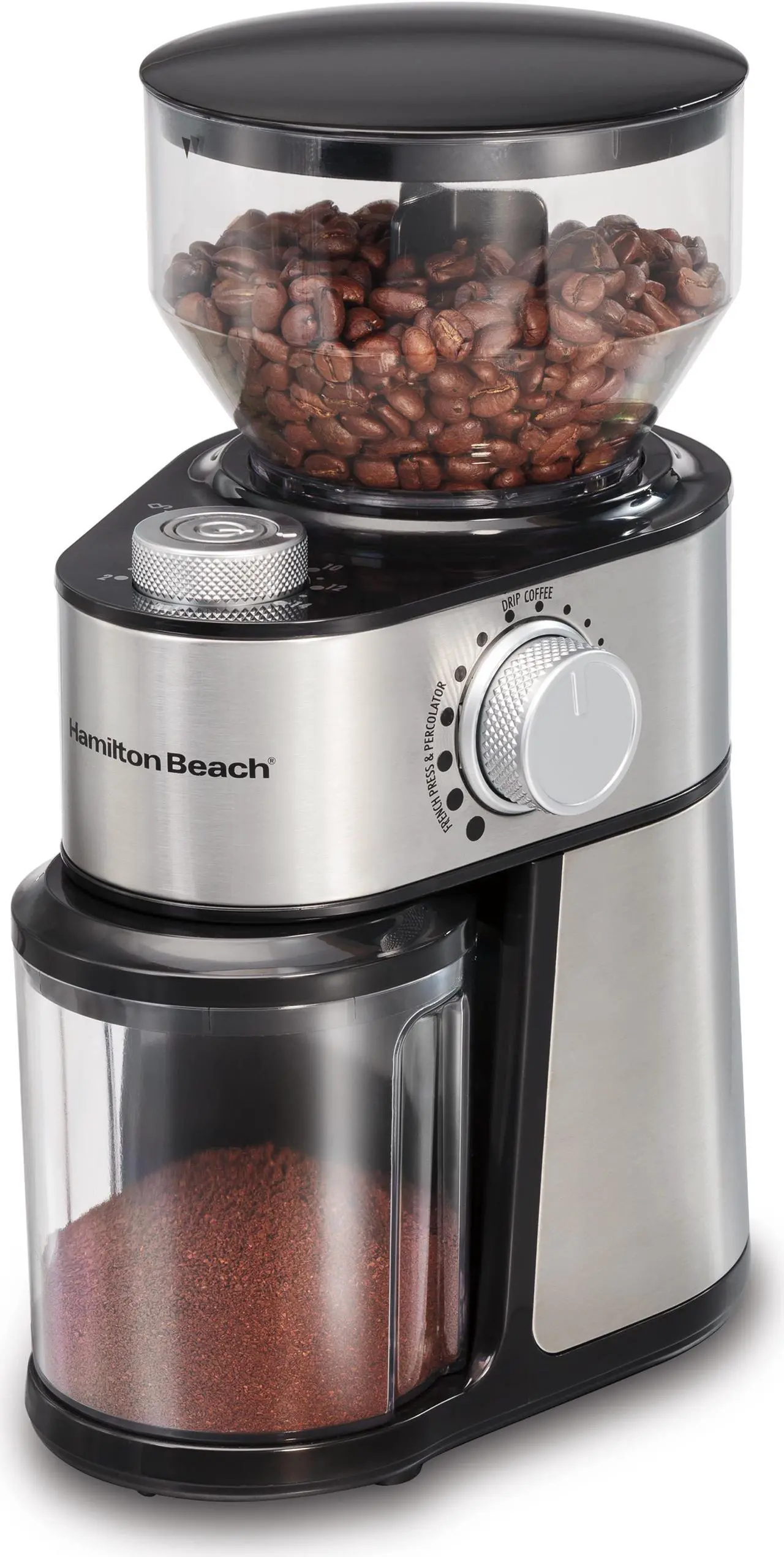 Alt view image 2 of 8 - Hamilton Beach Burr Coffee Grinder, 80385