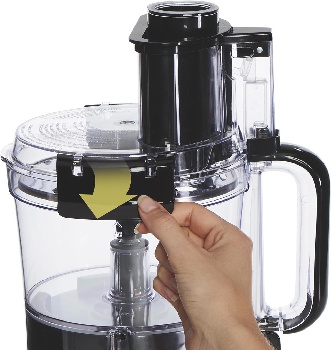 Alt view image 5 of 7 - Hamilton Beach 70723G Black & Stainless 10 Cup Stack & Snap Big Mouth Food Processor