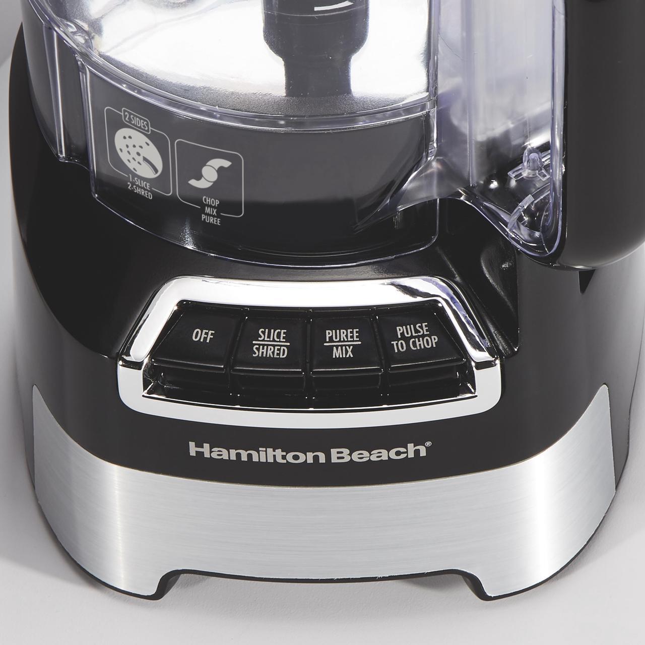 Alt view image 7 of 7 - Hamilton Beach 70723G Black & Stainless 10 Cup Stack & Snap Big Mouth Food Processor