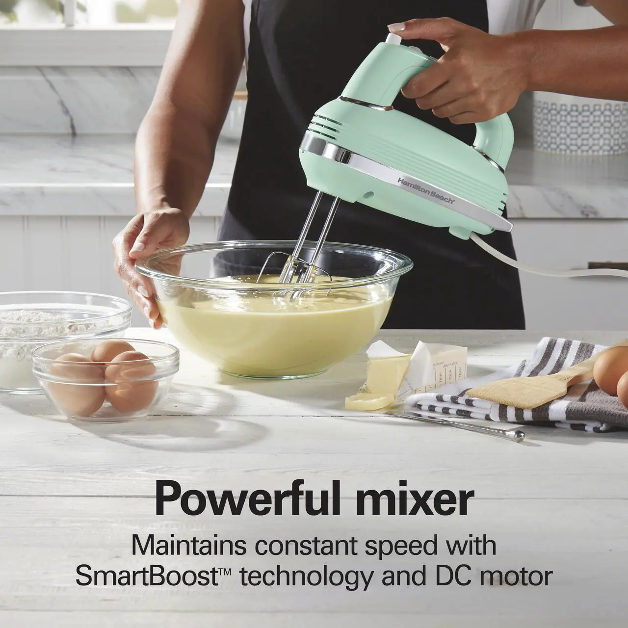 Alt view image 4 of 8 - Hamilton Beach® 5 Speed Hand Mixer with SmartBoost™ Technology
