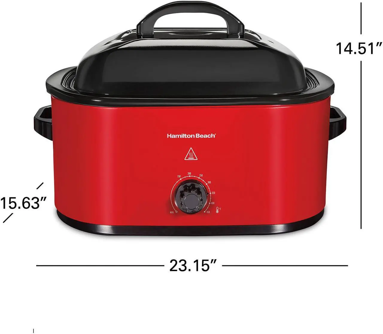 Alt view image 6 of 6 - Hamilton Beach 22 Quarts Electric Roaster Oven, Red (Model: 32235G)