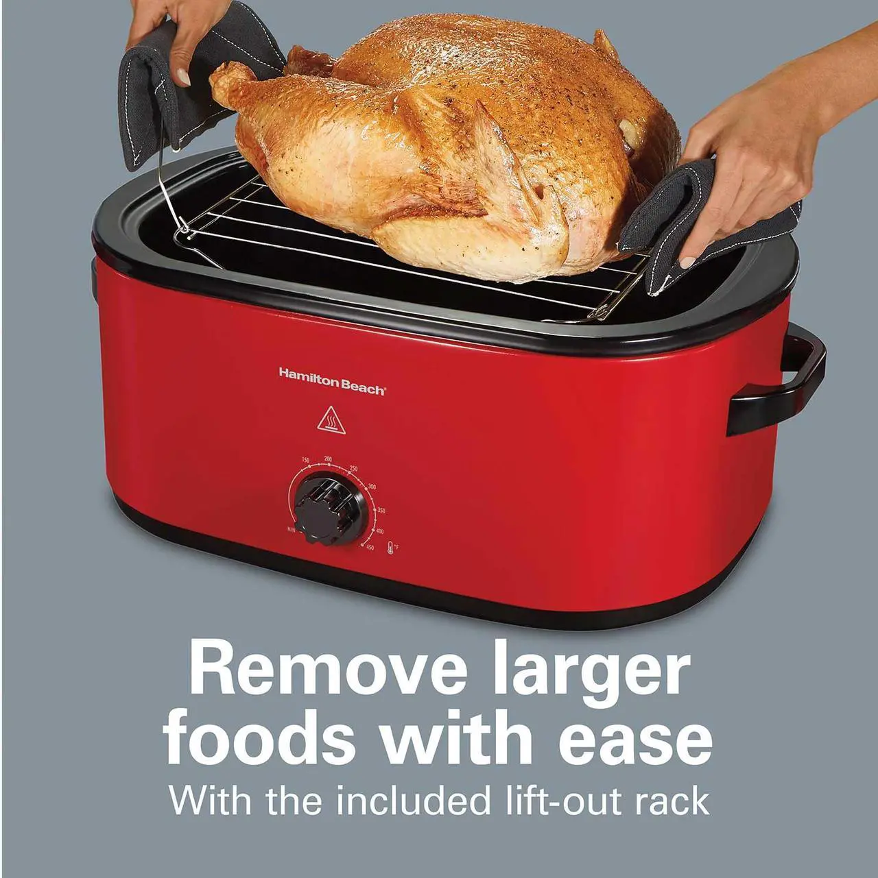 Alt view image 2 of 6 - Hamilton Beach 22 Quarts Electric Roaster Oven, Red (Model: 32235G)