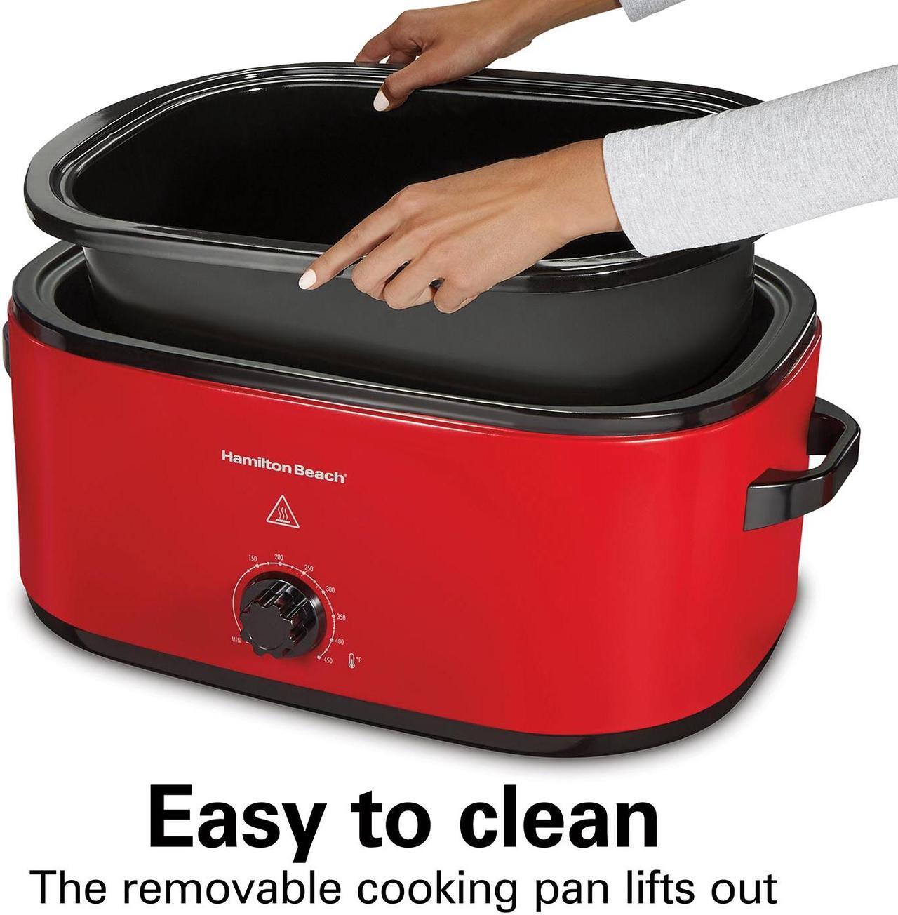 Alt view image 3 of 6 - Hamilton Beach 22 Quarts Electric Roaster Oven, Red (Model: 32235G)
