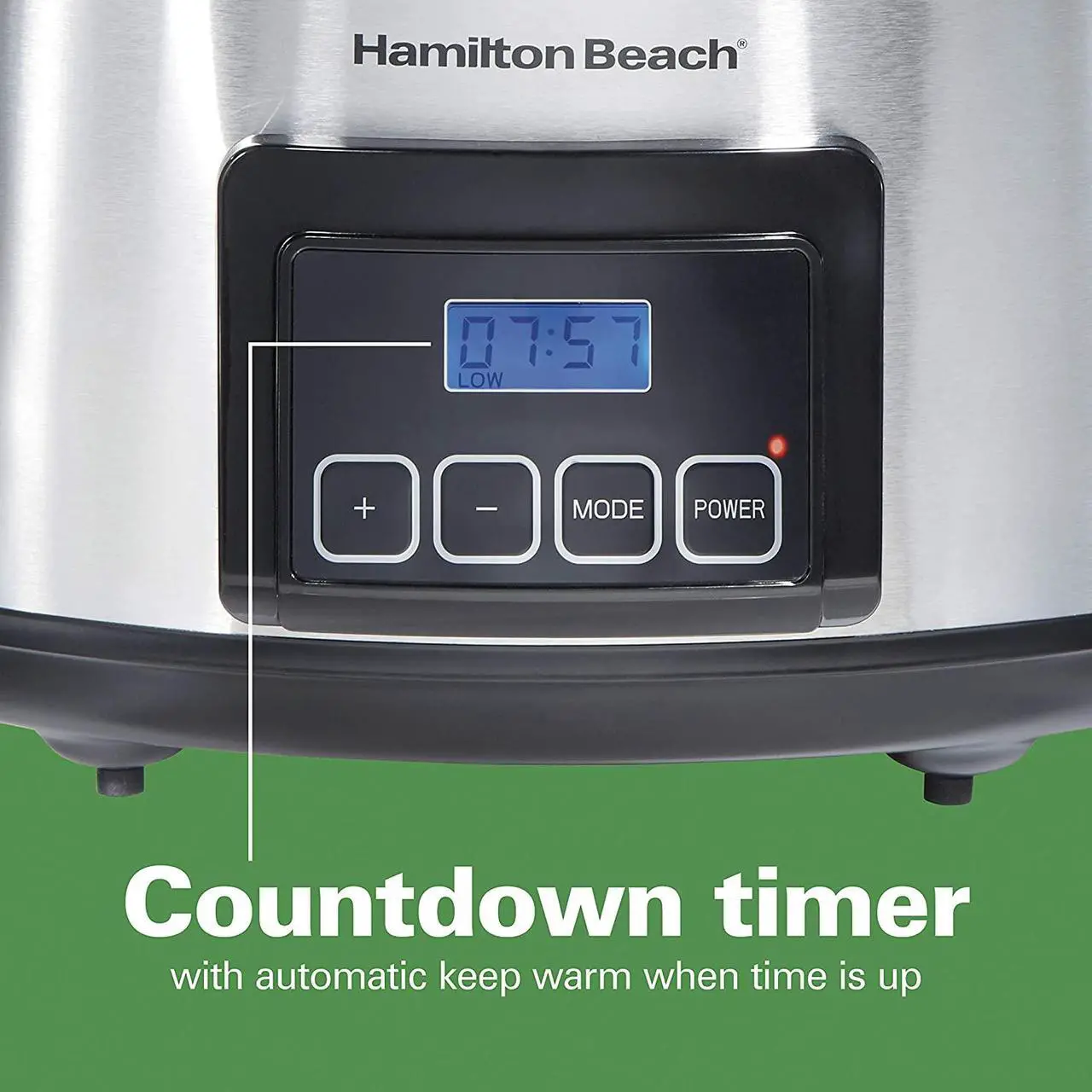 Alt view image 4 of 5 - Hamilton Beach 33561 6qt Programmable Cooker - Silver