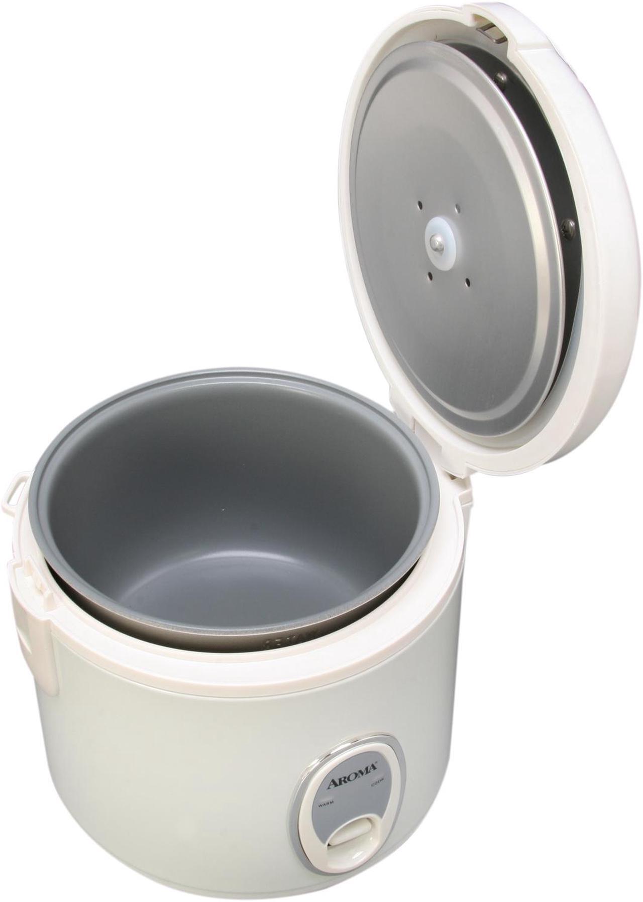 Alt view image 5 of 12 - AROMA ARC-914S 8-Cup (Cooked) Cool-Touch Rice Cooker and Food Steamer, White