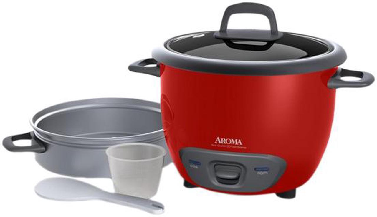 Alt view image 2 of 6 - AROMA ARC-747-1NGR Red 7 Cups (Uncooked)/14 Cups (Cooked) Pot-Style Rice Cooker