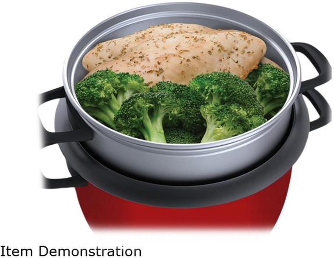 Alt view image 6 of 6 - AROMA ARC-747-1NGR Red 7 Cups (Uncooked)/14 Cups (Cooked) Pot-Style Rice Cooker
