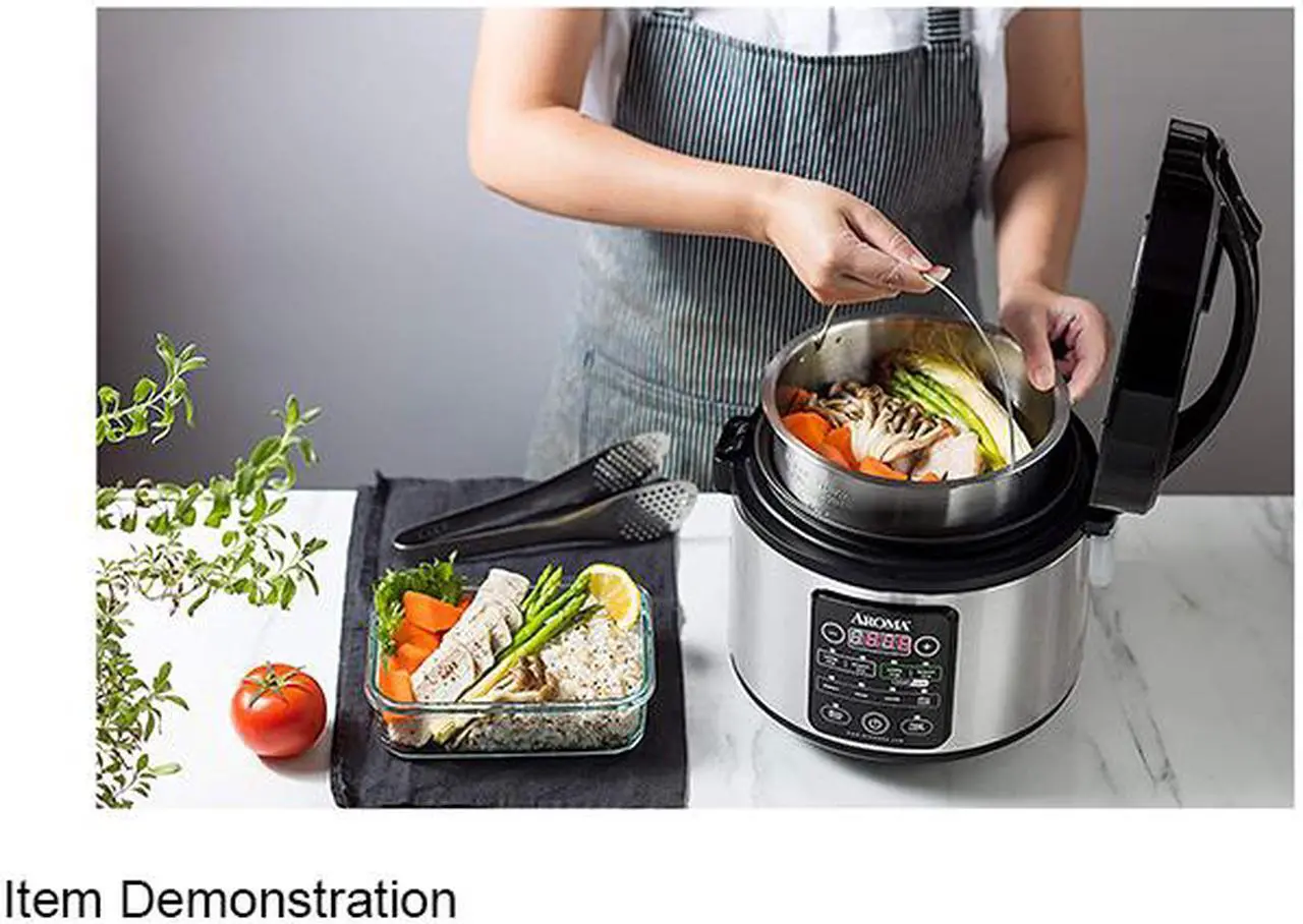 Alt view image 2 of 7 - AROMA ARC1120SBL Black/Stainless Steel 20-Cup SmartCarb Rice Cooker