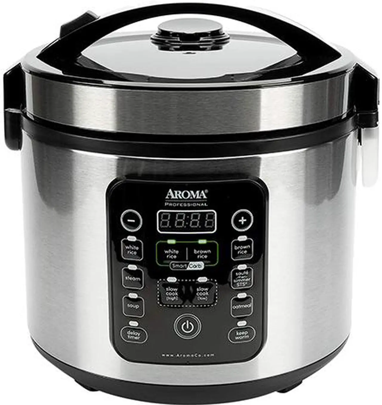 Main image of AROMA ARC1120SBL Black/Stainless Steel 20-Cup SmartCarb Rice Cooker