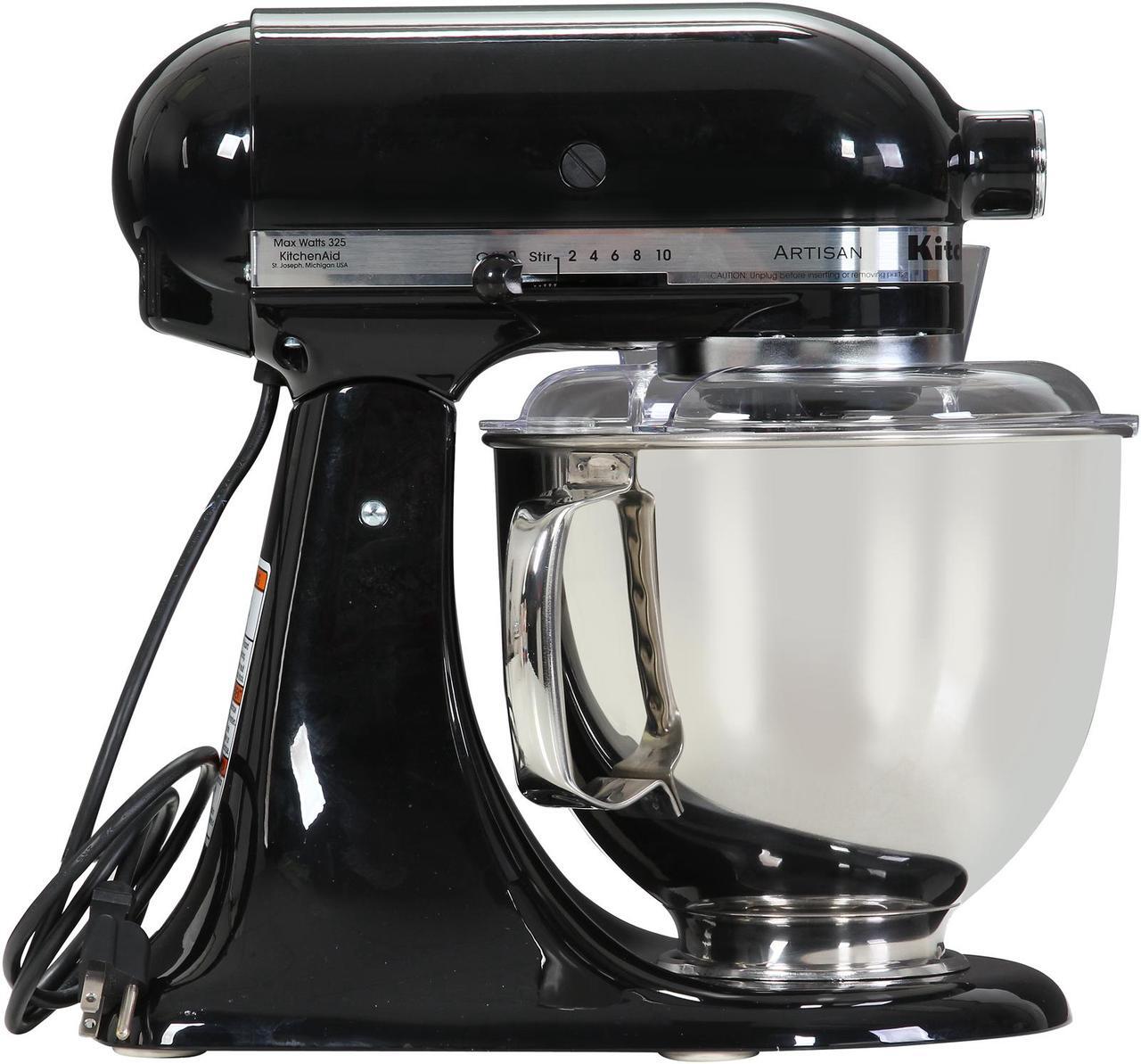 Main image of KitchenAid KSM150PSOB Artisan Stand Mixer with Pouring Shield, 5 Quarts, Onyx Black