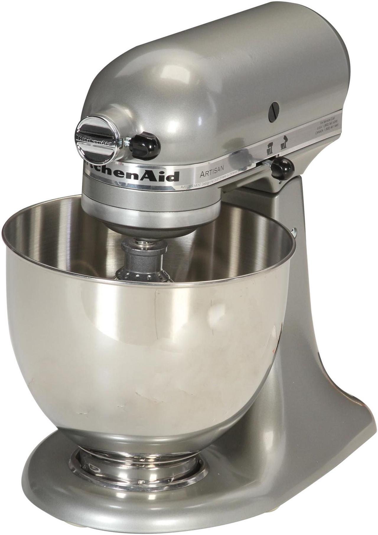 Alt view image 2 of 7 - KitchenAid KSM150PSCU Artisan Series 5-Quart Tilt-Head Stand Mixer Contour Silver