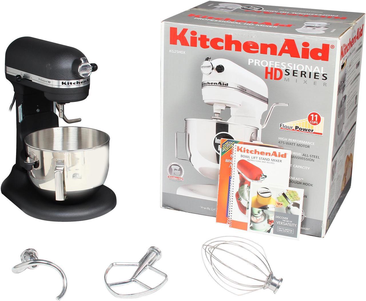 Alt view image 6 of 6 - KitchenAid KG25H0XBK Professional Heavy Duty Series Stand Mixer Imperial Black