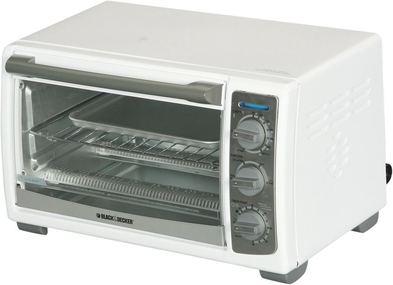 Black & Decker TRO4075W White 4-Slice Toaster Oven With Convection