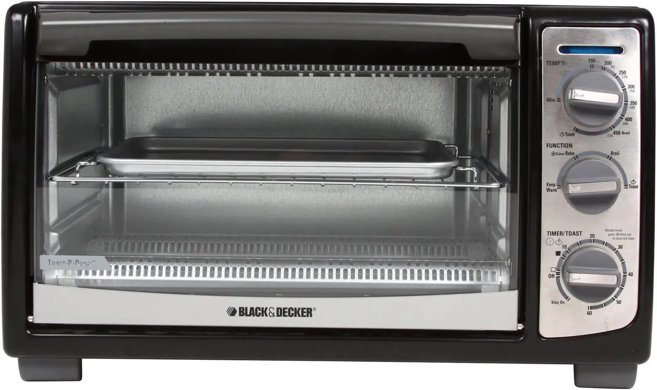 Alt view image 2 of 7 - Black & Decker TRO4075B Black 4-Slice Toaster Oven With Convection
