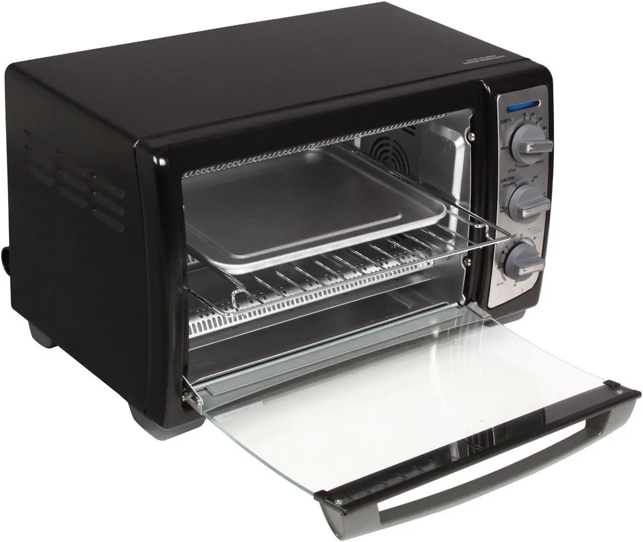 Alt view image 5 of 7 - Black & Decker TRO4075B Black 4-Slice Toaster Oven With Convection