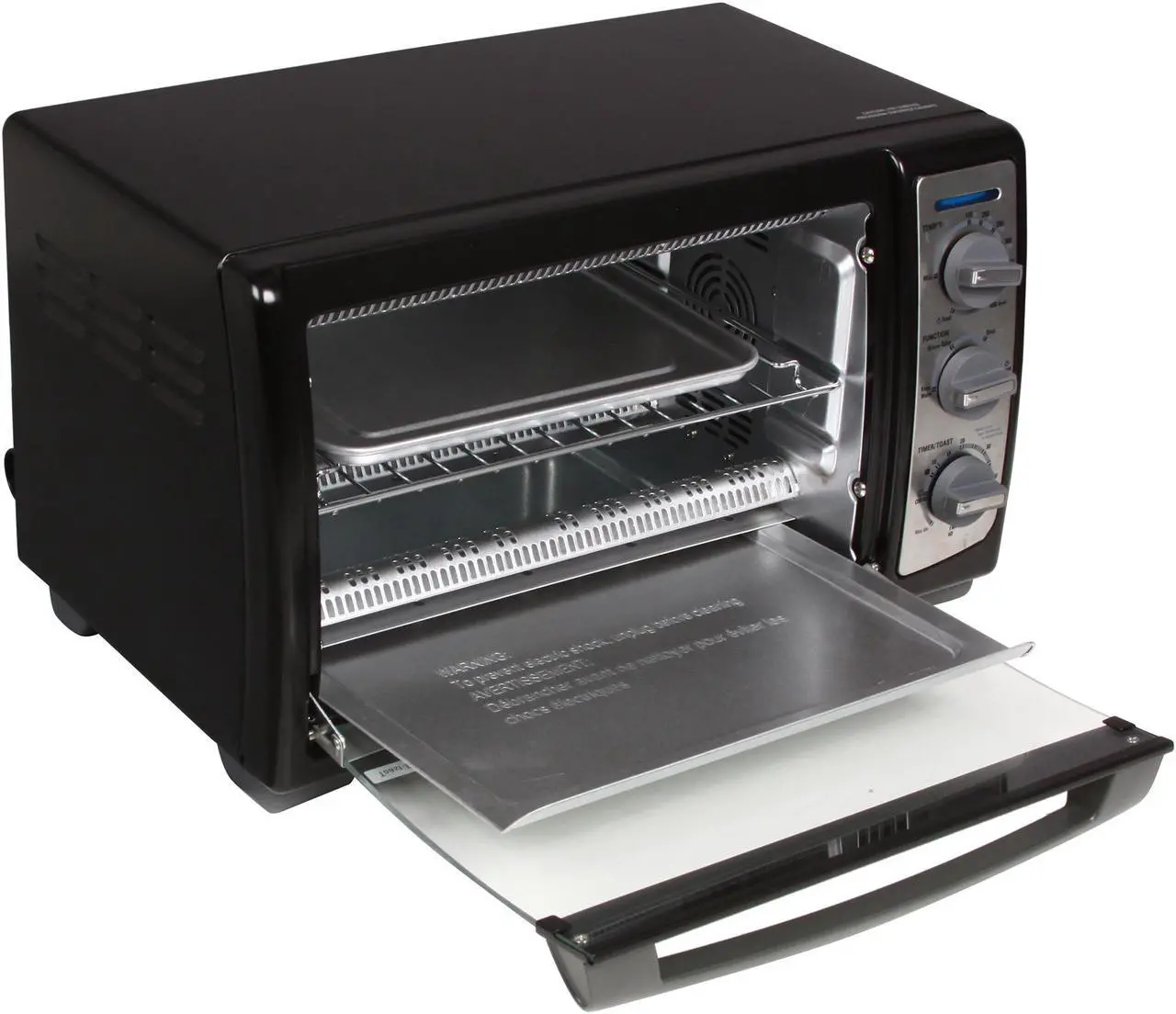 Alt view image 6 of 7 - Black & Decker TRO4075B Black 4-Slice Toaster Oven With Convection