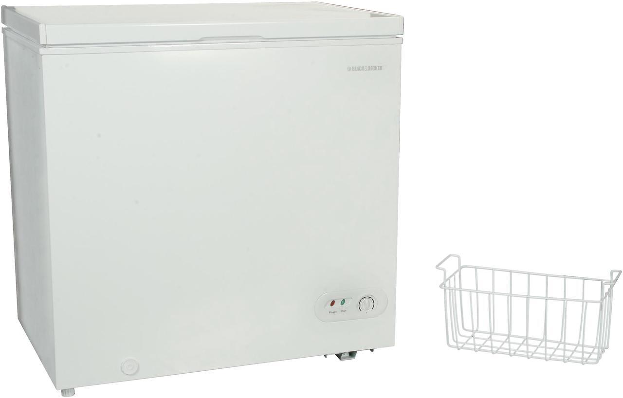 Alt view image 6 of 7 - Black & Decker 5.3 Cu. Ft. 5.3 Cu. Ft. Chest Freezer White BFE53