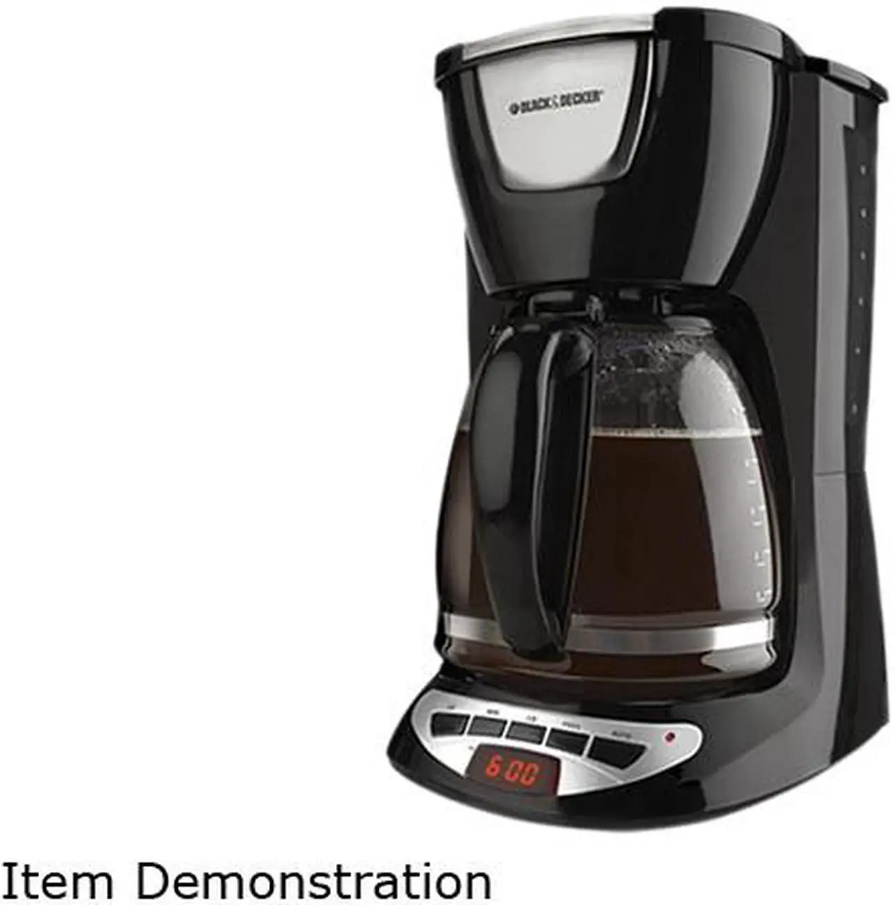 Black & Decker DCM100B Black 12-Cup Programmable Coffeemaker with Glass Carafe
