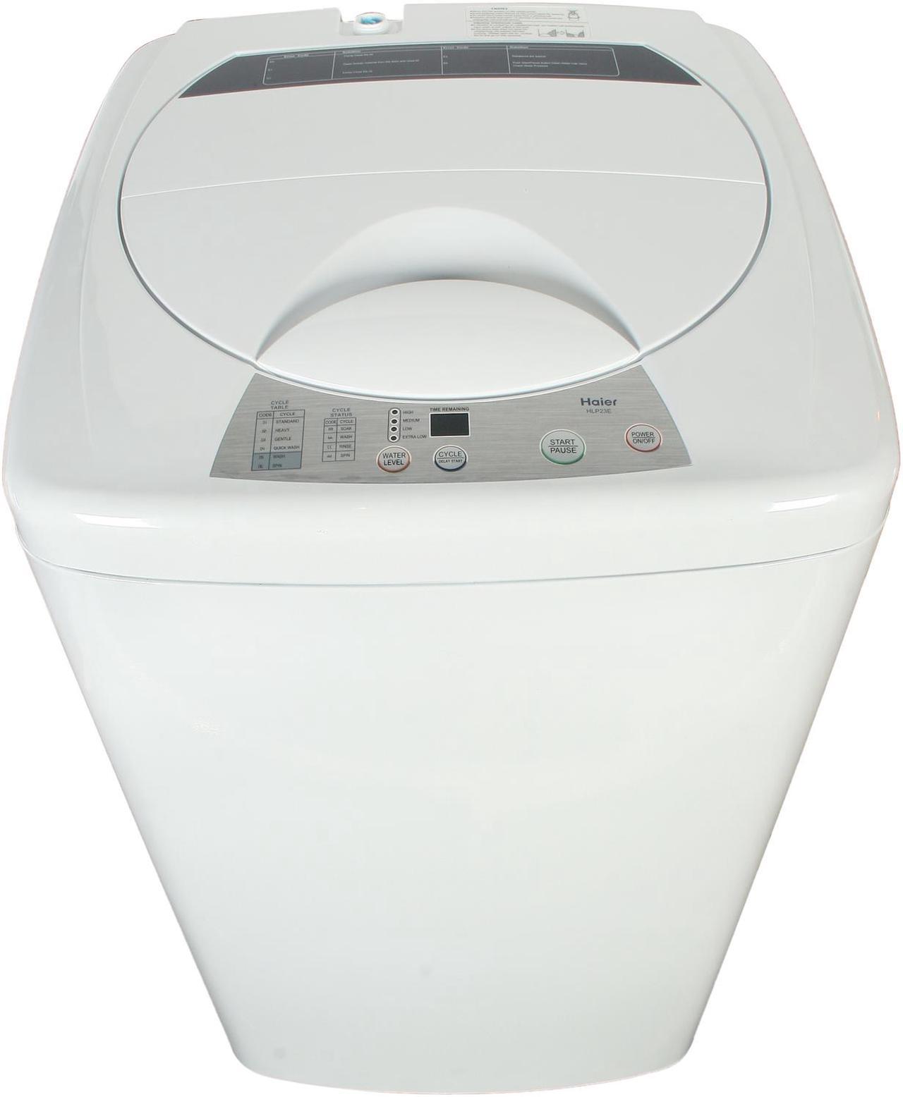 Alt view image 4 of 10 - Haier HLP23E White 1.46 cu. ft. Top-Loading Electronic Touch Pulsator Washing Machine