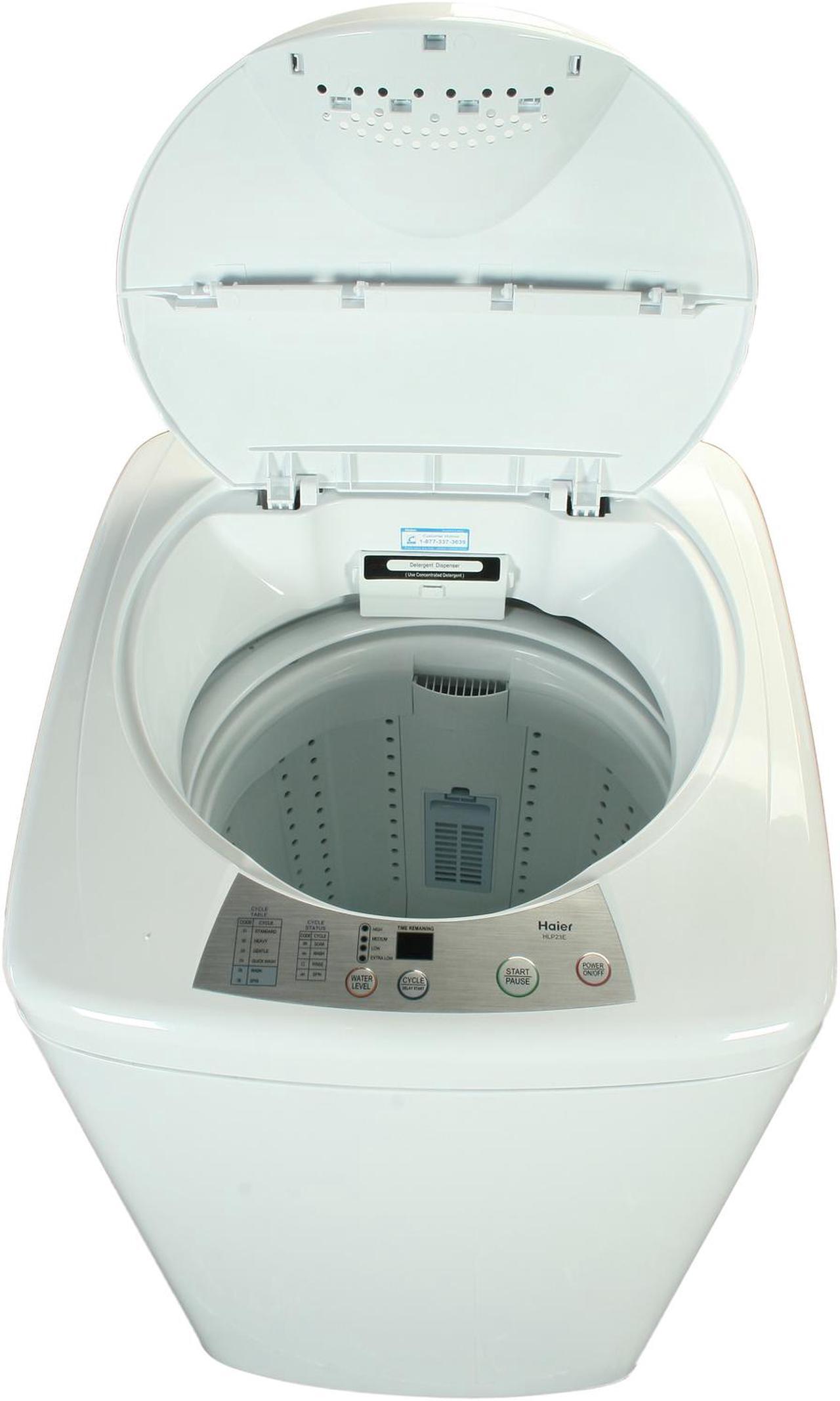 Alt view image 8 of 10 - Haier HLP23E White 1.46 cu. ft. Top-Loading Electronic Touch Pulsator Washing Machine