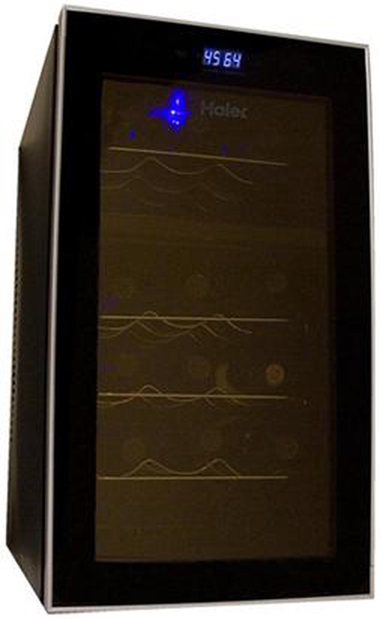 Main image of Haier HVTS18DABB 18-Bottle Dual-Zone Wine Cellar with Touch Screen Controls Black