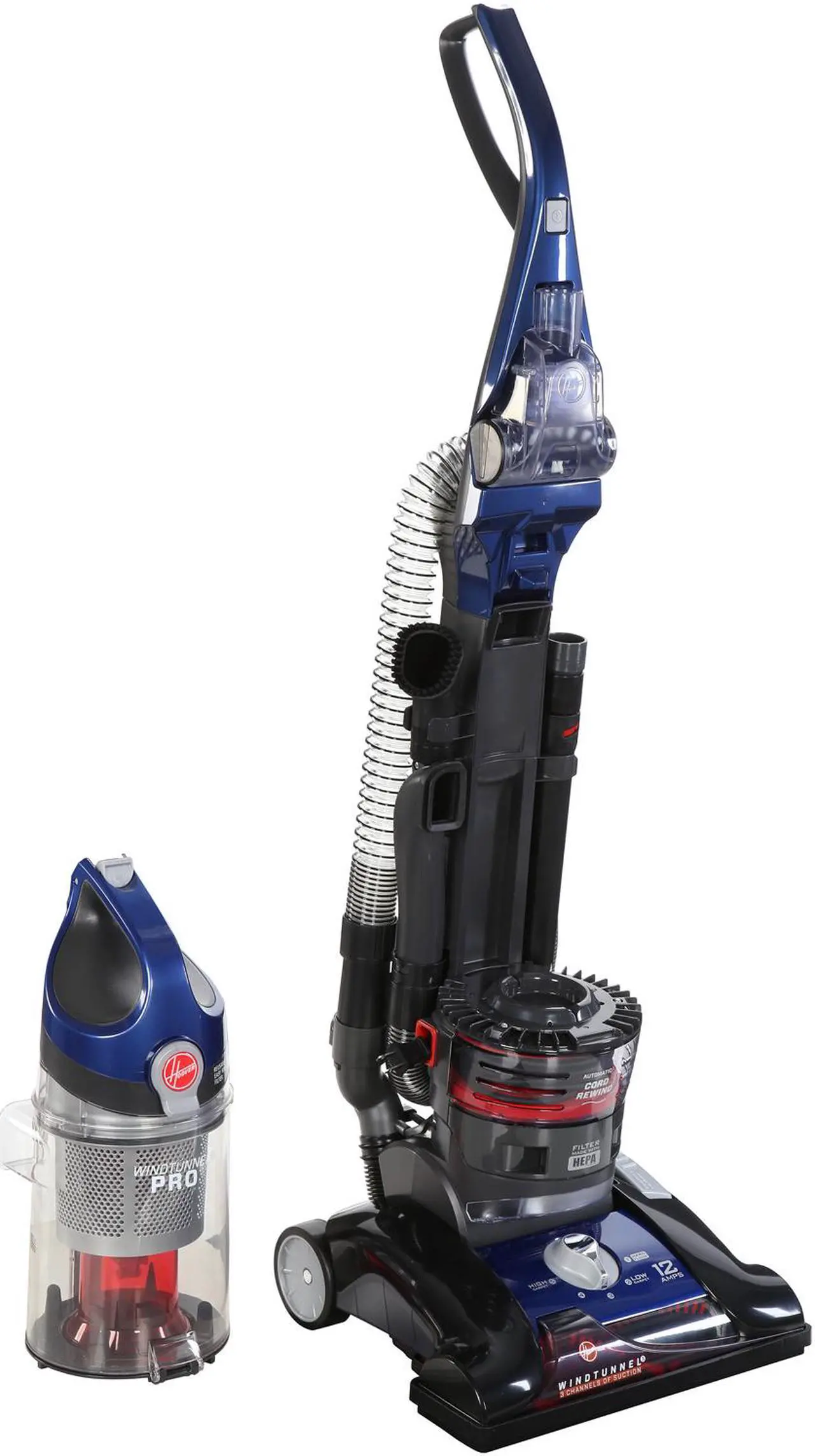Alt view image 7 of 9 - Hoover WindTunnel 3 Pro Bagless Upright Vacuum Carpet Cleaner (Lightly )