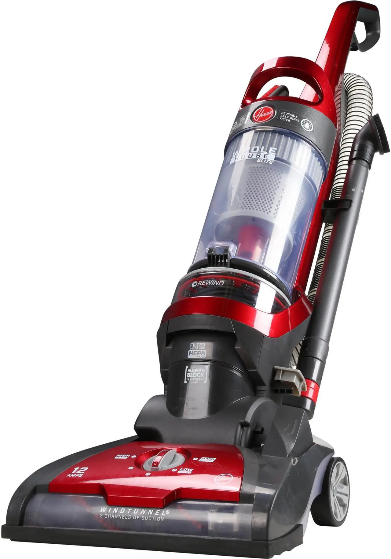 Main image of Hoover Whole House Elite Dual-Cyclonic Bagless Upright Vacuum Cleaner, UH71230RM