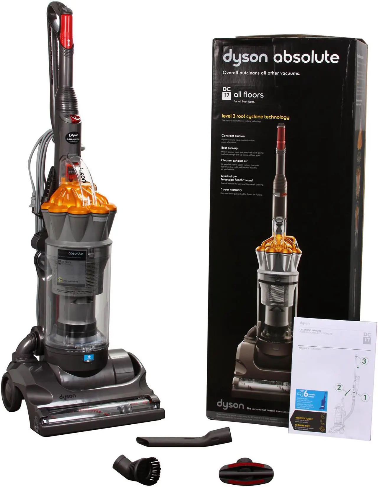 Alt view image 8 of 8 - Dyson DC17 All-Floors Upright Vacuum