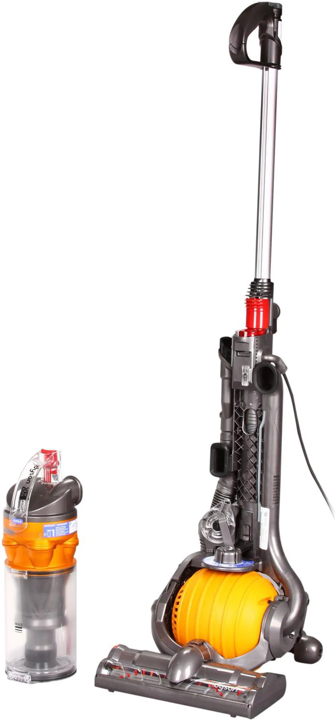 Alt view image 6 of 8 - Dyson DC24 Ball All-Floors Upright Vacuum Cleaner Orange