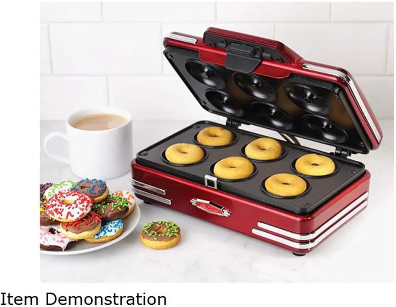 Alt view image 3 of 3 - Nostalgia Electrics RMDM800 Retro Series '50s-Style Mini Donut Maker