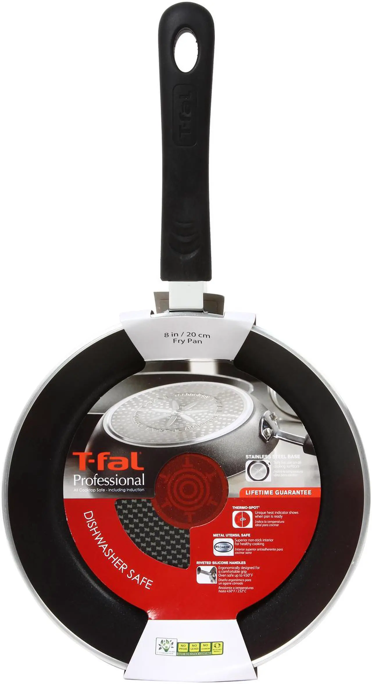 Alt view image 5 of 5 - T-fal E9380284 Professional Total Oven Safe Thermo-Spot Heat Indicator 8-Inch Fry Pan / Saute Pan Cookware
