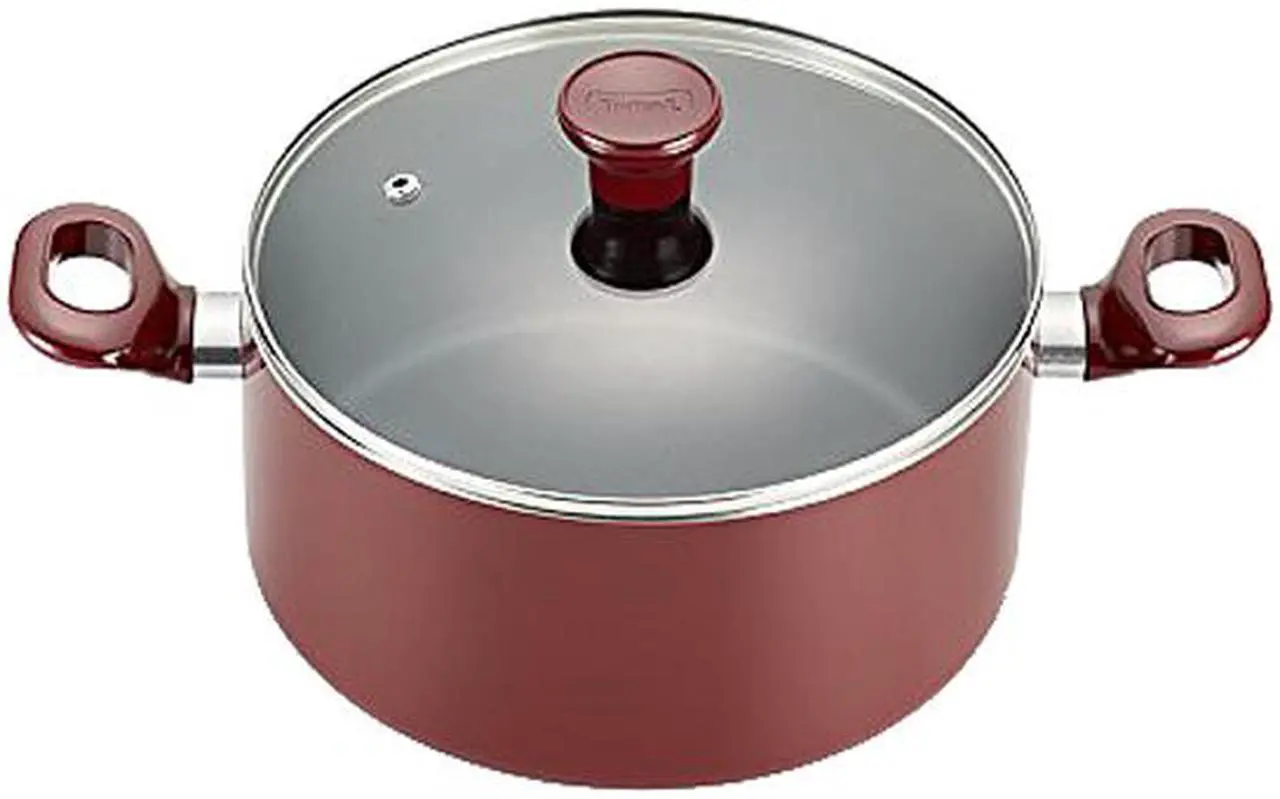 Alt view image 6 of 7 - T-fal C514SE64 Excite Nonstick Thermo-Spot Dishwasher Safe Oven Safe PFOA Free Cookware Set, 14-Piece, Red