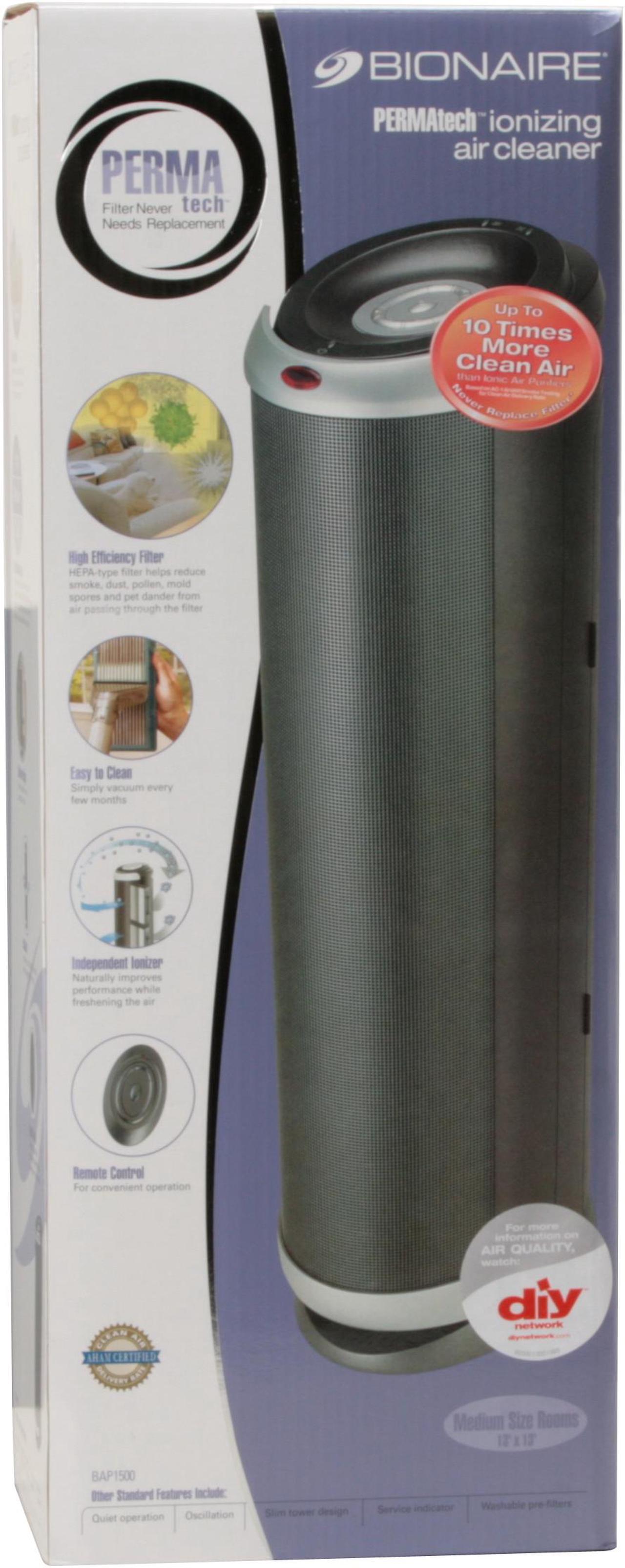 Alt view image 13 of 14 - Bionaire BAP1500 PERMAtech Tower Air Cleaner