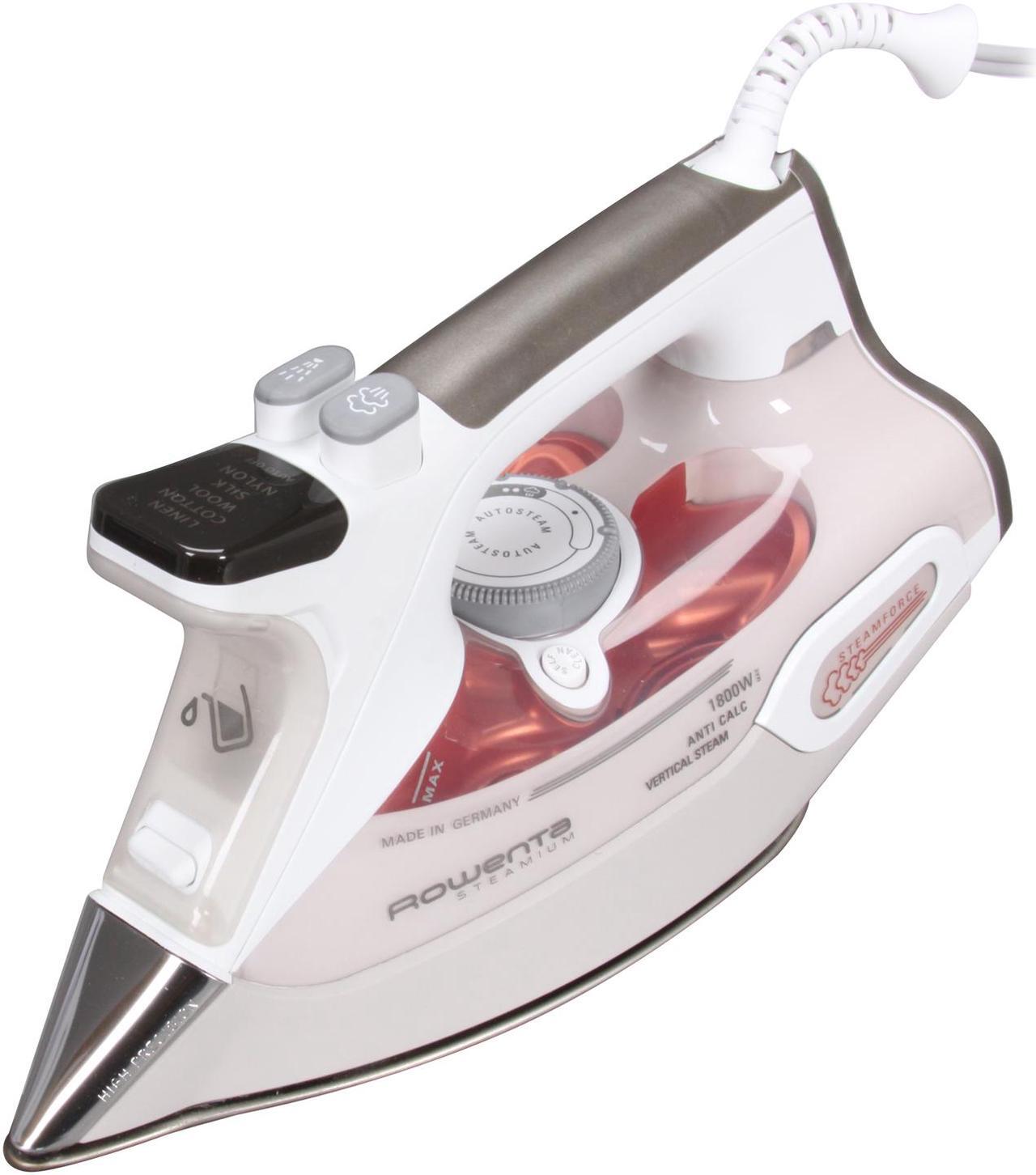 Alt view image 2 of 8 - Rowenta DW9080 Steamium 1800-Watt Steam Iron with 400-Hole Platinum Soleplate