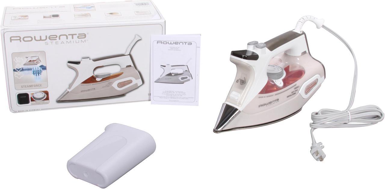 Alt view image 8 of 8 - Rowenta DW9080 Steamium 1800-Watt Steam Iron with 400-Hole Platinum Soleplate