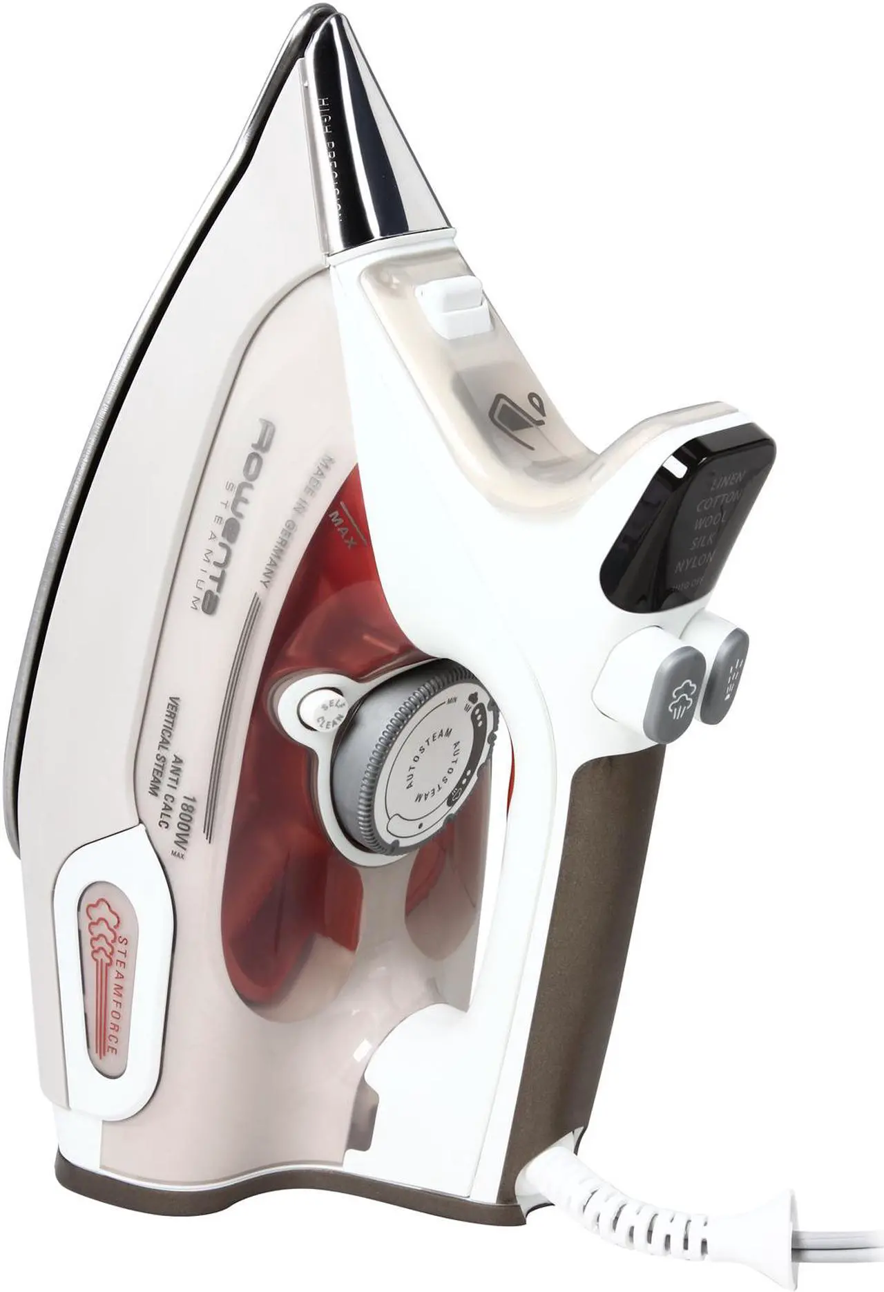 Alt view image 6 of 8 - Rowenta DW9081 Steamium Steam Iron with Stainless Steel Soleplate, 1800-watt Beige