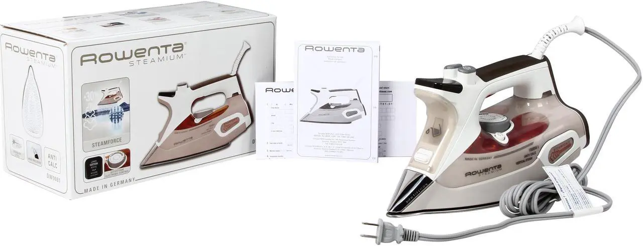 Alt view image 8 of 8 - Rowenta DW9081 Steamium Steam Iron with Stainless Steel Soleplate, 1800-watt Beige