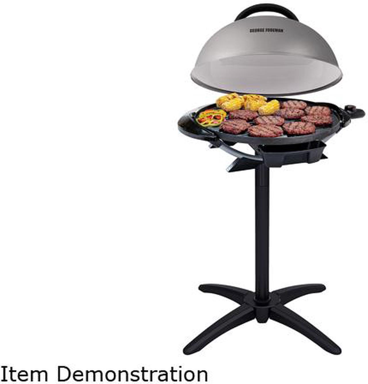 Alt view image 3 of 6 - George Foreman GFO240S 15-Serving Indoor/Outdoor Electric Grill, Silver