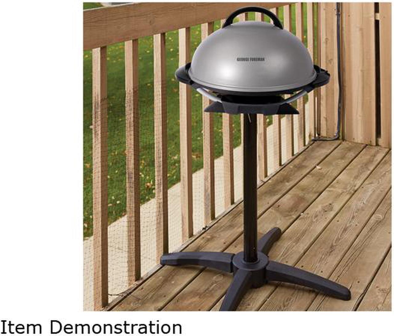 Alt view image 4 of 6 - George Foreman GFO240S 15-Serving Indoor/Outdoor Electric Grill, Silver