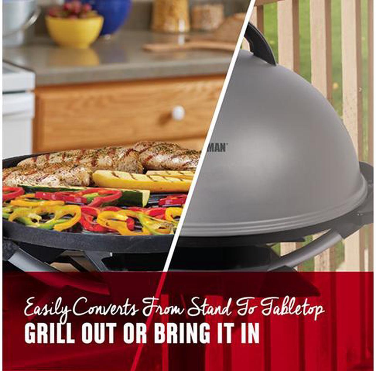 Alt view image 4 of 7 - George Foreman GFO240SC Silver Indoor | Outdoor 15+ Serving Domed Electric Grill