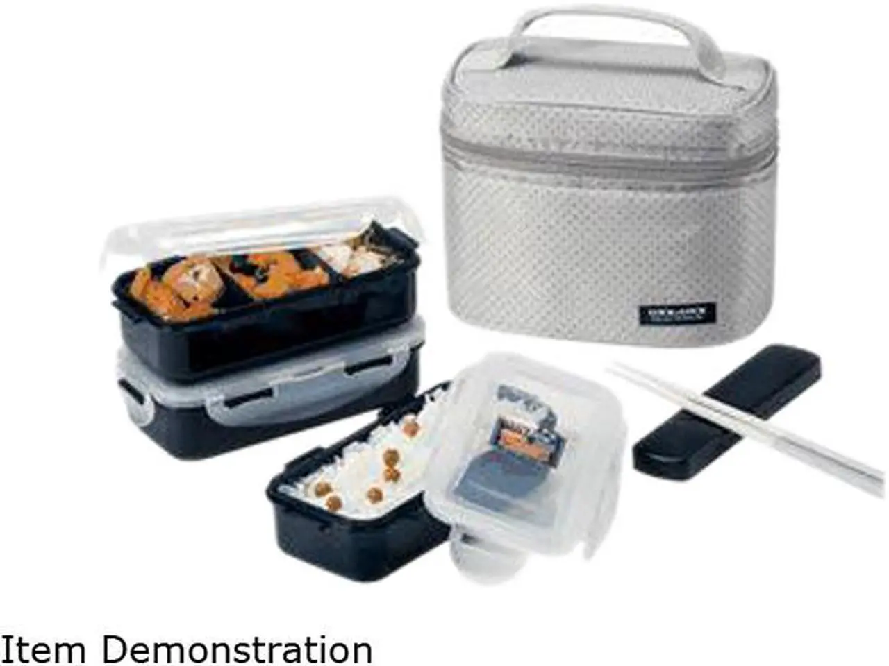 Main image of Lock&Lock HPL754DG Rectangular Gray Lunch Box Set 1.4Cup