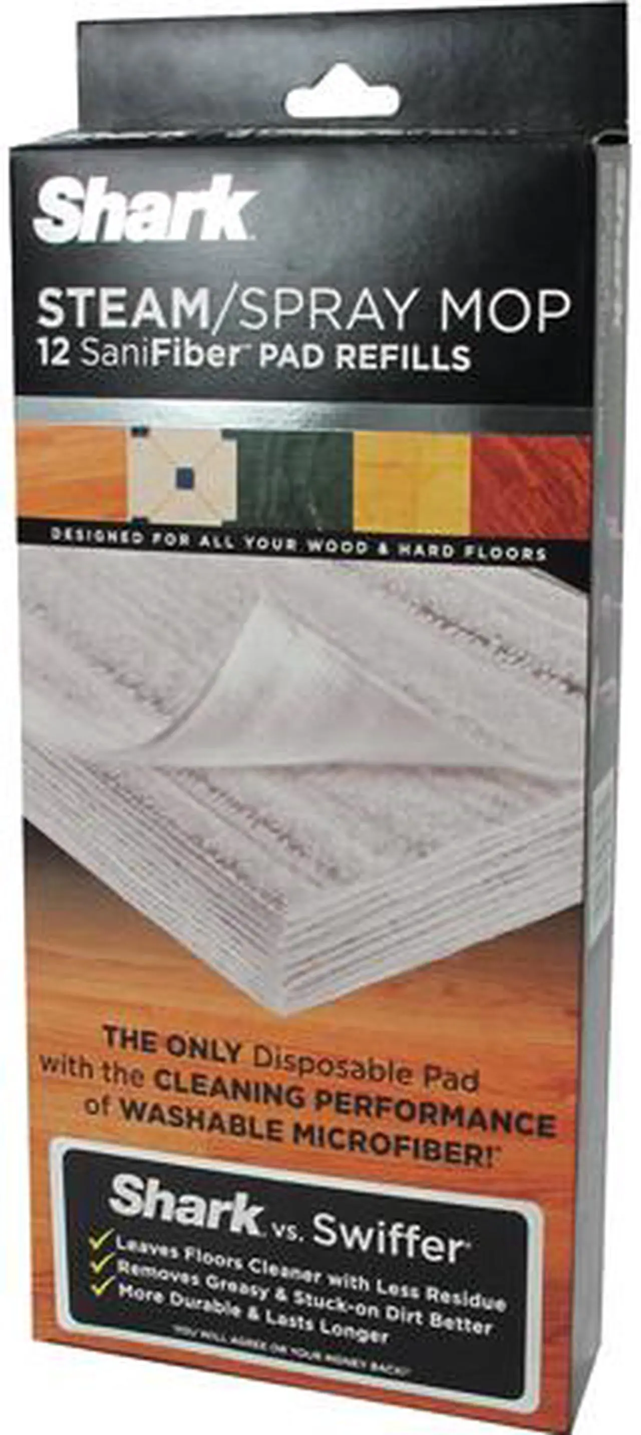 Main image of Shark DXT100 SaniFiber Disposable Pads - SK410,SK460, SK115, SK140 (12 pads) White