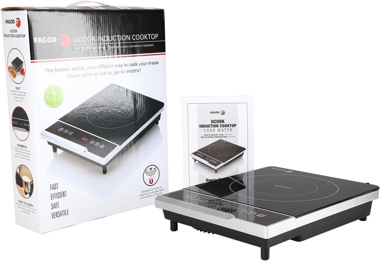 Alt view image 8 of 7 - Fagor Countertop 1300 Watts 8 Power Levels Induction Cooktop