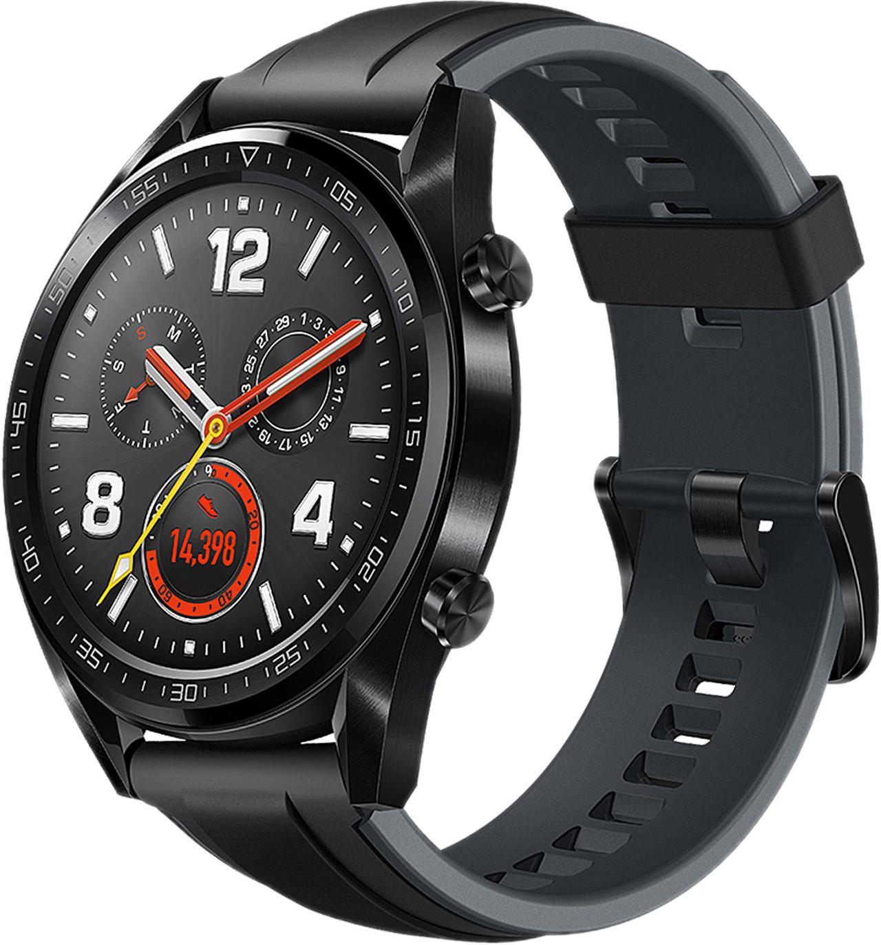 Huawei Watch 55023261 Fit Watch GT Sport Edition Fortuna-B19S GPS Smartwatch - Black Stainless Steel (Canada Warranty)