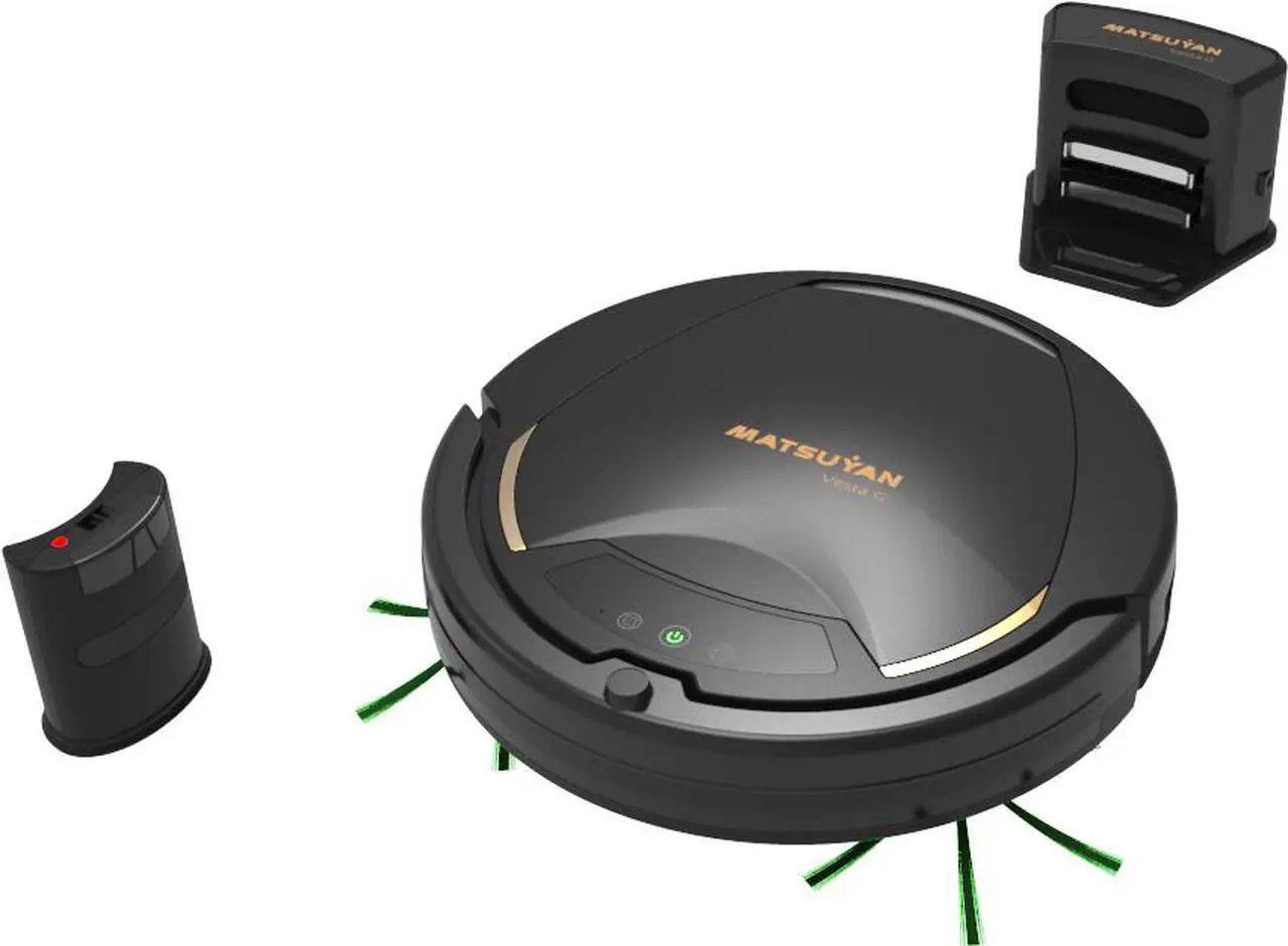 Alt view image 2 of 9 - MATSUYAN VESTA G Robot Vacuum and Air Purifier 2 in 1, Super-Thin, 1831Pa Super-Strong Suction, Quiet, Self-Charging Robotic Vacuum Cleaner, Cleans Hard Floors to Medium-Pile Carpets, Black