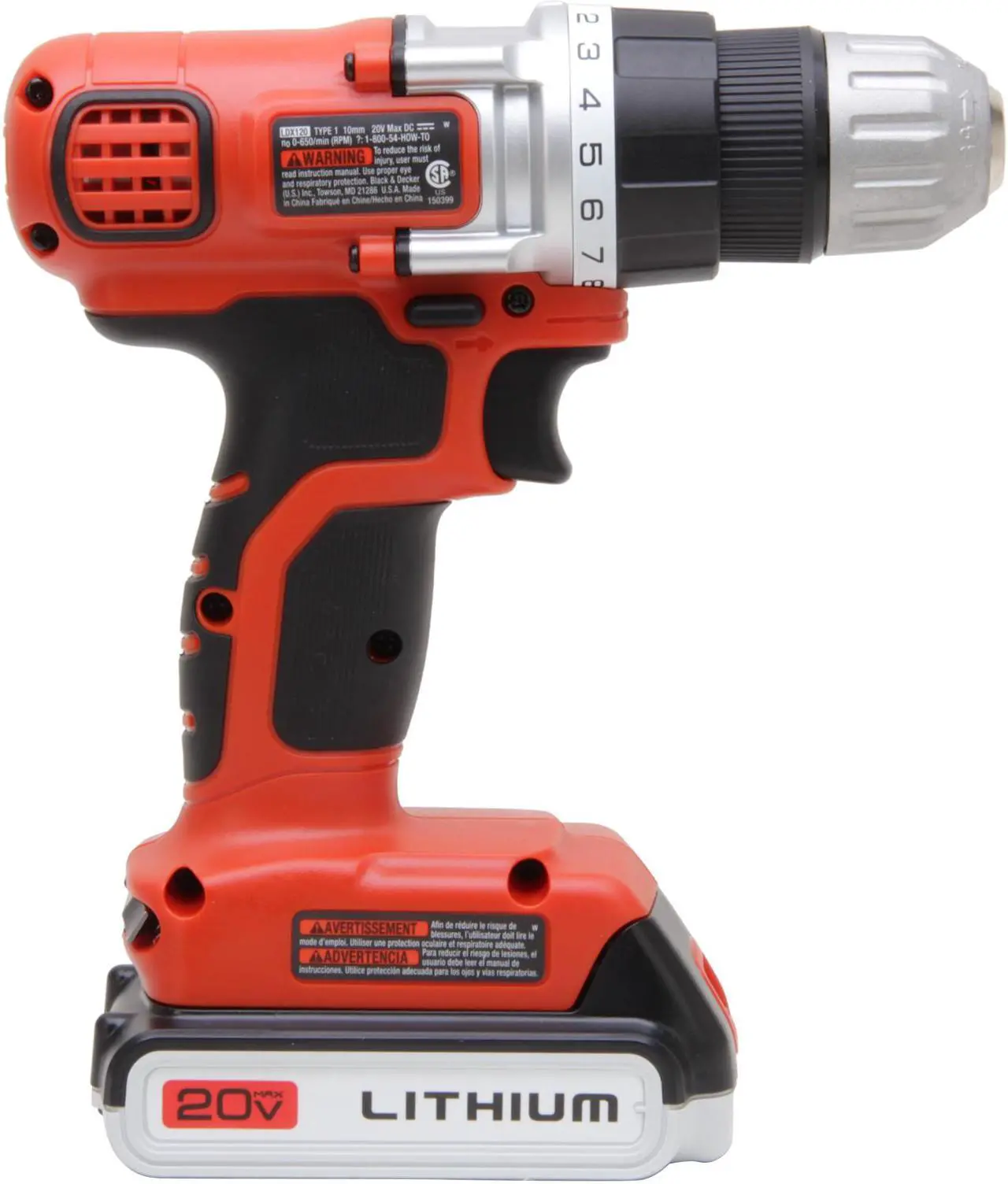 Alt view image 3 of 7 - Black & Decker 20V MAX Lithium Drill/Driver