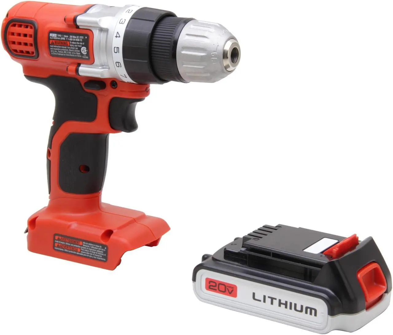 Alt view image 5 of 7 - Black & Decker 20V MAX Lithium Drill/Driver