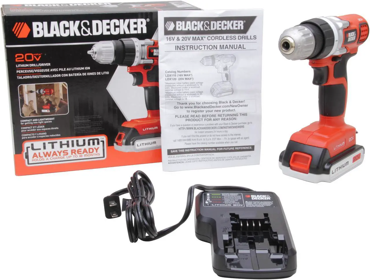 Alt view image 6 of 7 - Black & Decker 20V MAX Lithium Drill/Driver