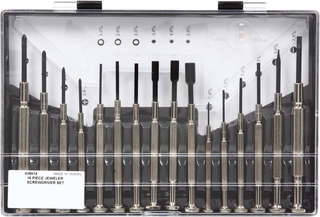 C2G/Cables To Go 38014 16pc Jeweler Screwdriver Set